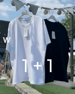 (1+1) W.Y.D 니플 커버 베이직 1/2 티셔츠